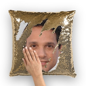Ralph Macchio Sequin Pillow | Celebrity Pillow Cushions | Cool Pillow Case | Funny Gift Idea for The Outsiders Movie Fans