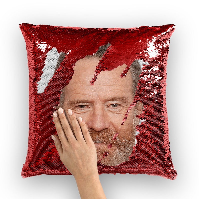 Bryan Cranston Sequin Pillow | Celebrity Pillow Cushions | Cool Pillow Case | Funny Gift Idea for Trumbo Movie Fans image 5