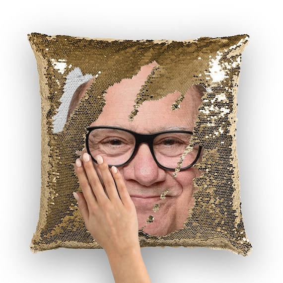 Danny Devito Sequin Pillow Celebrity Pillow Cushions Cool Pillow Case Funny Gift Idea for Matilda Movie Fans Etsy