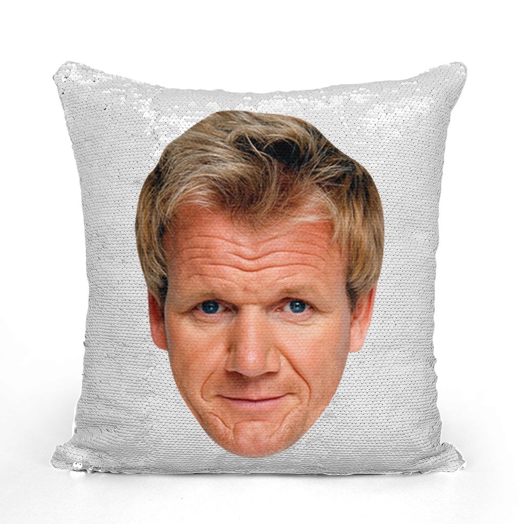 Gordon Ramsay Sequin Pillow Celebrity Pillow Cushions Cool Pillow Case