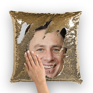 Zach Braff Sequin Pillow | Celebrity Pillow Cushions | Cool Pillow Case | Funny Gift Idea for A Good Person Movie Fans