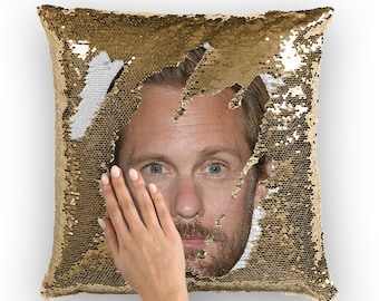 Alexander Skarsgard Sequin Pillow | Celebrity Pillow Cushions | Cool Pillow Case | Funny Gift Idea for Long Shot Movie Fans