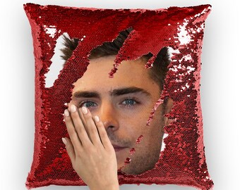 Zac Efron Sequin Pillow Celebrity Pillow Cushions Cool Pillow Case
