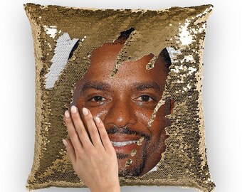 Alfonso Ribeiro Sequin Pillow | Celebrity Pillow Cushions | Cool Pillow Case | Funny Gift Idea for Alfonso Ribeiro Fans