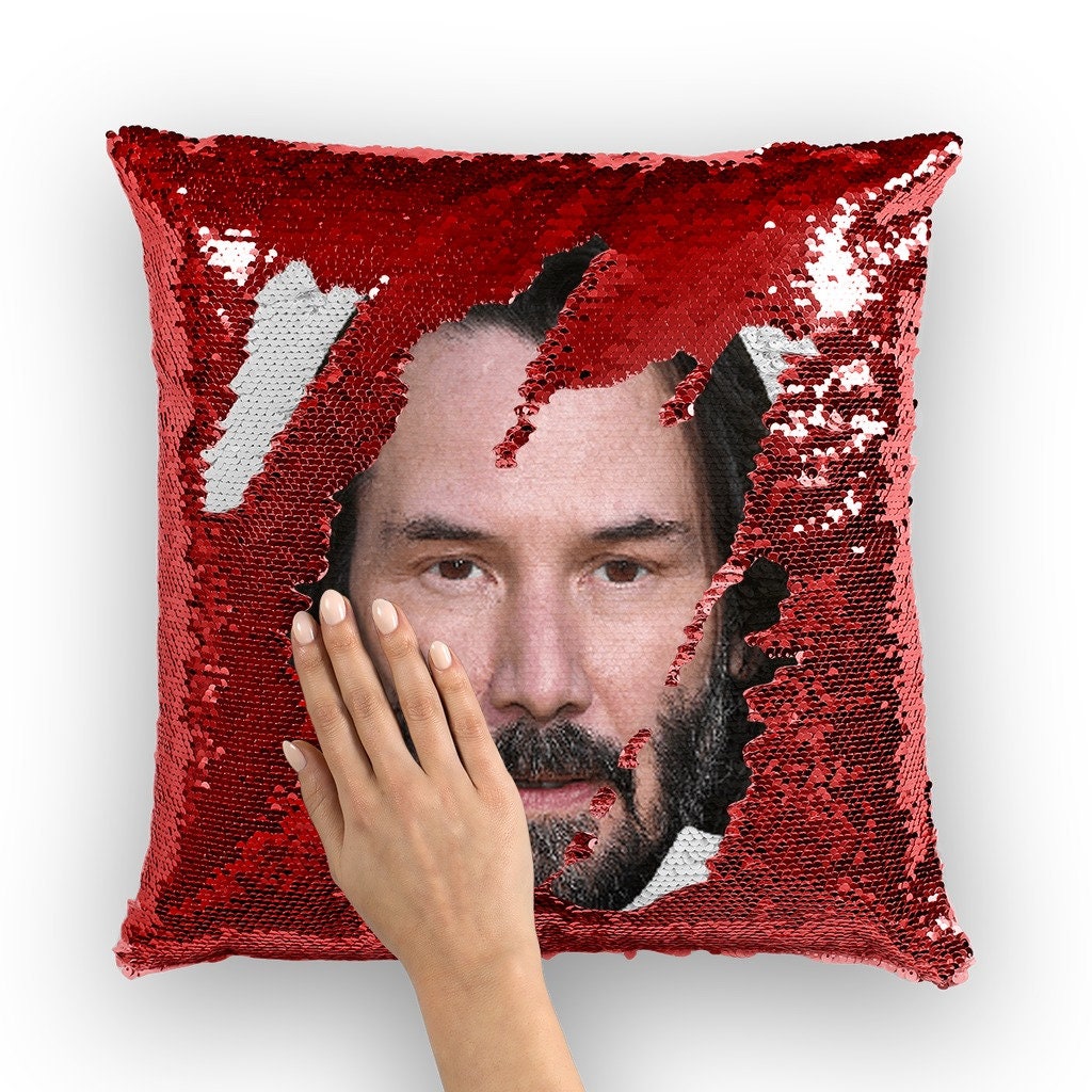 Keanu Reeves Sequin Pillow Celebrity Pillow Cushions Cool Pillow Case