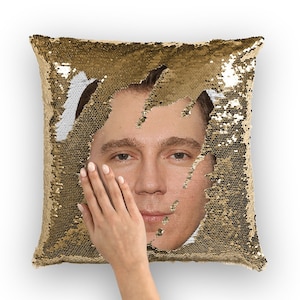 Paul Dano Sequin Pillow | Celebrity Pillow Cushions | Cool Pillow Case | Funny Gift Idea for There Will Be Blood Movie Fans