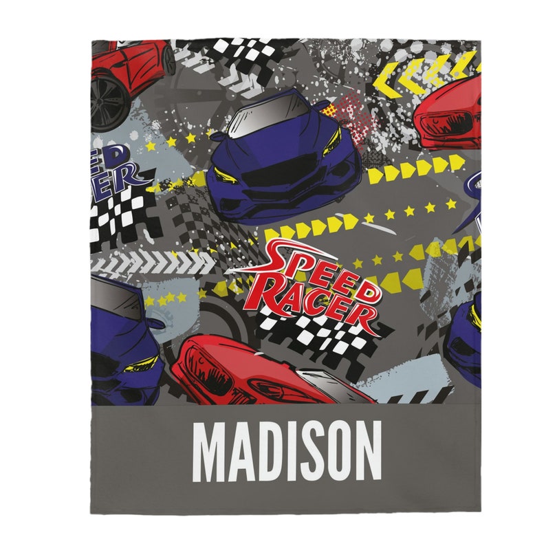Personalized Race Car Blanket Race Car Crib Bedding Race Car Etsy
