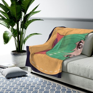 Custom Anime Blanket, Personalized Blanket with Anime Design, Cute Anime Blanket Gift Idea, Gift for Anime Fans, Personal Anime Gift Idea image 5