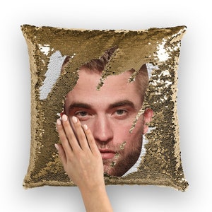 ロバート・パティンソン スパンコール枕 | セレブリティ枕クッション | クールな枕カバー | 楽しい映画ファンへの面白いギフトアイデア
