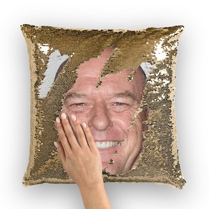 Dean Norris Sequin Pillow | Celebrity Pillow Cushions | Cool Pillow Case | Funny Gift Idea for Remember Movie Fans