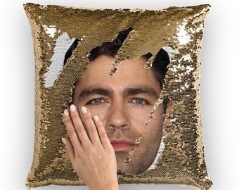 Adrian Grenier Sequin Pillow | Celebrity Pillow Cushions | Cool Pillow Case | Funny Gift Idea for Drive Me Crazy Movie Fans