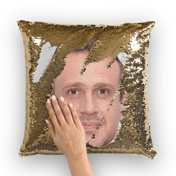 Jason Segel Sequin Pillow | Celebrity Pillow Cushions | Cool Pillow Case | Funny Gift Idea for 11:14 Movie Fans