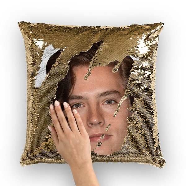Cole Sprouse Sequin Pillow | Celebrity Pillow Cushions | Cool Pillow Case | Funny Gift Idea for Big Daddy Movie Fans