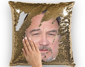Jim Belushi Sequin Pillow | Celebrity Pillow Cushions | Cool Pillow Case | Funny Gift Idea for Mr. Destiny Movie Fans