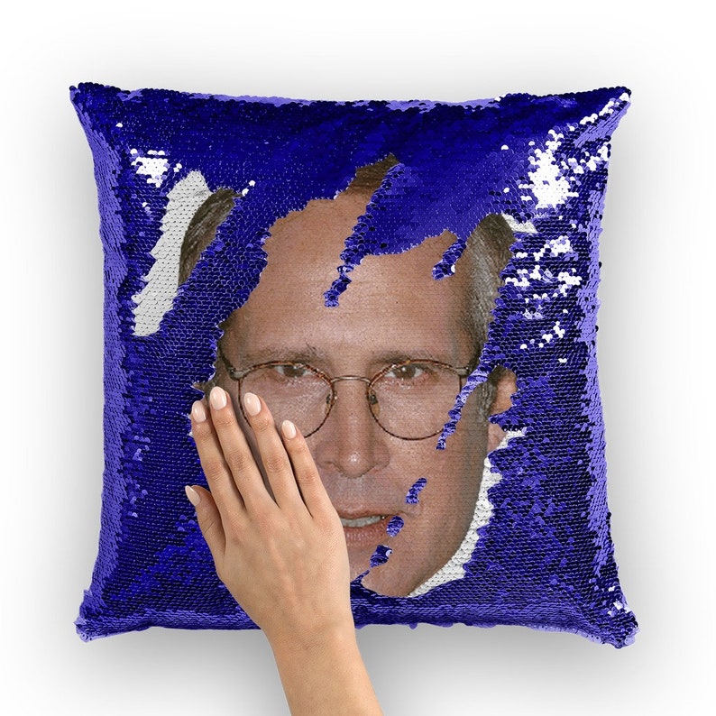 Chevy Chase Sequin Pillow | Celebrity Pillow Cushions | Cool Pillow Case | Funny Gift Idea for Fletch Movie Fans image 7