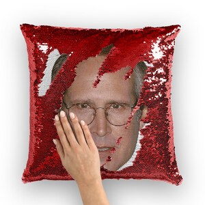 Chevy Chase Sequin Pillow | Celebrity Pillow Cushions | Cool Pillow Case | Funny Gift Idea for Fletch Movie Fans image 5