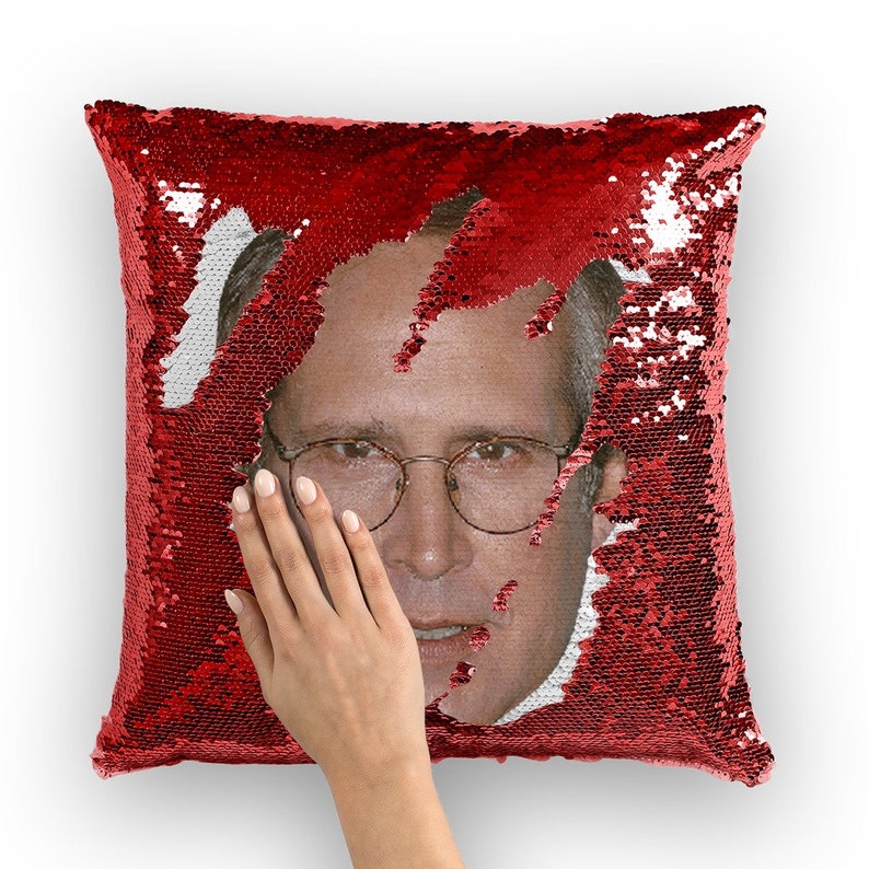 Chevy Chase Sequin Pillow | Celebrity Pillow Cushions | Cool Pillow Case | Funny Gift Idea for Fletch Movie Fans image 5