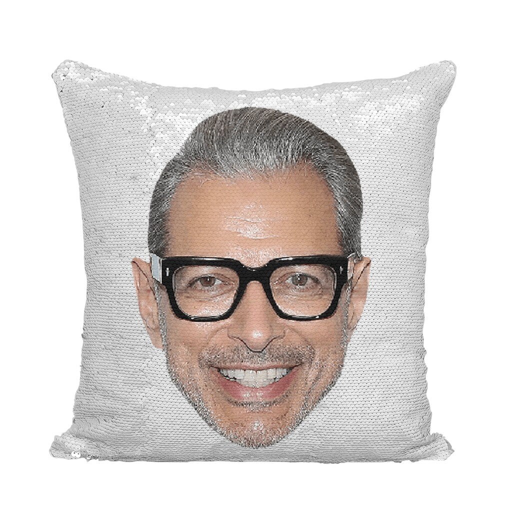 Jeff Goldblum Sequin Pillow Celebrity Pillow Cushions Cool Pillow Case Funny Gift Idea for the Fly Movie Fans Etsy