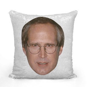 Chevy Chase Sequin Pillow | Celebrity Pillow Cushions | Cool Pillow Case | Funny Gift Idea for Fletch Movie Fans image 8