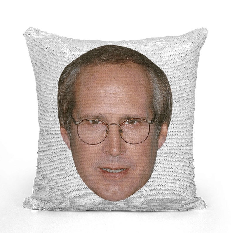 Chevy Chase Sequin Pillow | Celebrity Pillow Cushions | Cool Pillow Case | Funny Gift Idea for Fletch Movie Fans image 8