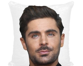 Zac Efron Sequin Pillow Celebrity Pillow Cushions Cool Pillow Case