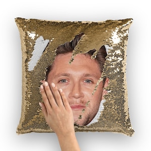 Niall Horan Sequin Pillow | Celebrity Pillow Cushions | Cool Pillow Case | Funny Gift Idea for Niall Horan Movie Fans