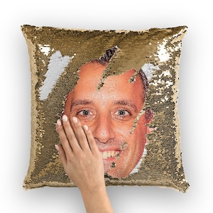 Joe Gatto paillettenkussen | Celebrity-kussenkussens | Coole kussensloop | Grappig cadeau-idee voor Joe Gatto-fans