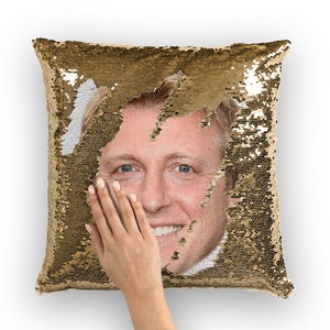 William Zabka Sequin Pillow | Celebrity Pillow Cushions | Cool Pillow Case | Funny Gift Idea for Where Hope Grows Movie Fans