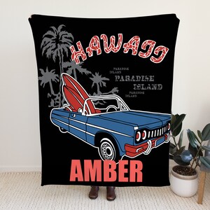 Personalized Blanket with Cool Car Print, Custom Car Blanket for Kids, Cool Blanket for Kids, Blanket for Boys, Young Boys Gift Idea For Him