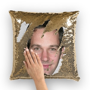 Paul Rudd Sequin Pillow | Celebrity Pillow Cushions | Cool Pillow Case | Funny Gift Idea for I Love You, Man Movie Fans