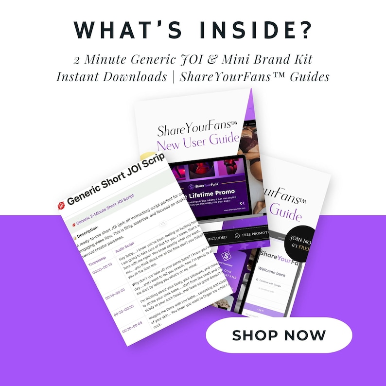 2-minute JOI Script + Mini Brand Kit: Content Creator Resources ...
