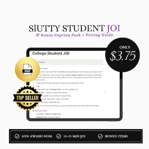 Slutty Student JOI Script (10-15 min)  + Bonus Caption Pack & Pricing Strategy