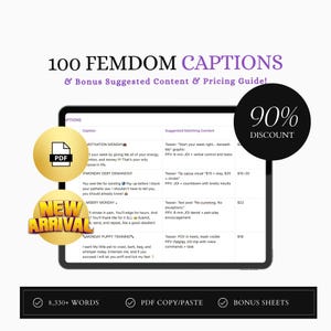 100 femdom-ondertitels voor OnlyFans, Fansly, PPV en Sexting | NSFW Content Toolkit + Bonusprijsgids