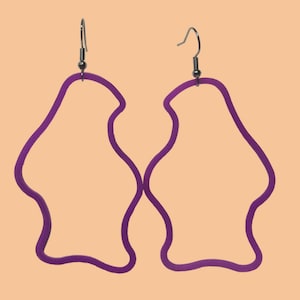 Silly Bandz Purple Penguin Earrings | Authentic Silly Bandz