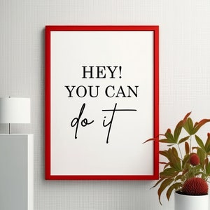 Puoi farlo Arte della parete stampabile, Poster motivazionale, Arredamento della sala palestra, Arredamento della sala studio, Segni motivazionali, Download digitale