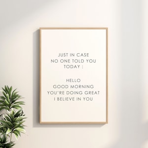 Just In Case No One Told you today, Office Decor, Funny Quote Print, Inspirational Print, Farmhouse Sign, Printable Wall Art