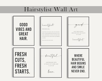 Hairstylist Gallery Wall Art Set, Hairstylist definition print, Hair salon decor, Hairstylist gift, Beauty Salon Decoration, Barber Poster