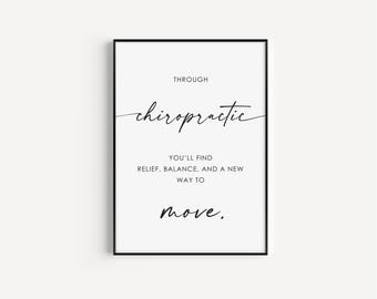 Chiropractic Wall Decor, Office Decor for Chiropractor, Printable Art, Chiro Wall Art, Office Gift, Chiropractic Gift, Digital Download