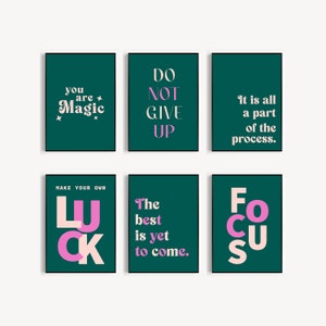Entrepreneur Wall Art, Set of 6 PRINTABLES, Motivational Posters for Office Decor, Office Home Decor, Positive Quotes, Wall Art Quote