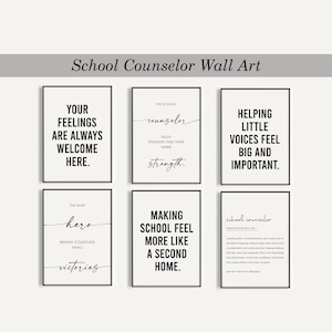 School Counselor Gallery Set, Printable Wall Art,  School Counselor Definition, School Decor, School Counselor Gift, Gift for Her