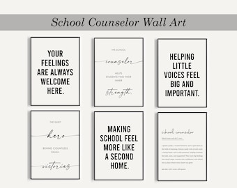 School Counselor Gallery Set, Printable Wall Art,  School Counselor Definition, School Decor, School Counselor Gift, Gift for Her