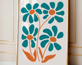 Print Wall Art, Flower Print, Flower Market, Matisse Print, Botanical Poster, Flower Decor, Trendy Floral Posters