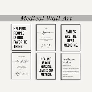 Medical Gallery Set of 6, Minimalist Print, Health Care Poster, Doctor Wall, Nurse Decor, Clinic Decoration, Medical Student Gift