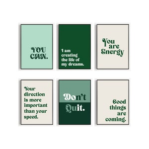 Quotes Prints, Affirmations for Manifestation, Inspirational Quotes, Office Wall Art, Motivational Office Decor, Positive Quotes