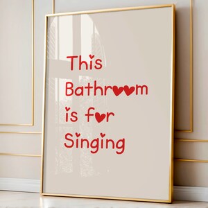 Bathroom Wall Art, Trendy Bathroom Print, Cute Quote Decor Funny Toilet Wall Art, Bathroom Decor, Dancing, Minimalist Decor