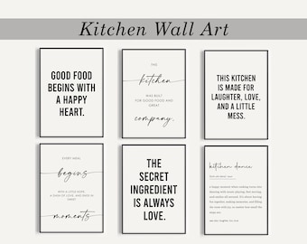 kitchen print set of 6, kitchen gallery wall, Kitchen Dance, Kitchen Wall Art, Kitchen Poster, Printable Art,  dining room wall art