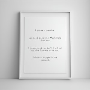 Creative wall art, office decor, office wall art, creative gift, Quote Print, Gift For Artist, Printable Wall Art, Digital Download