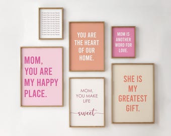 Mother's Day Gift, Birthday Gifts for Mom, Family Quote Wall Art, Living Room Wall Decor, Family Printable, Digital Download