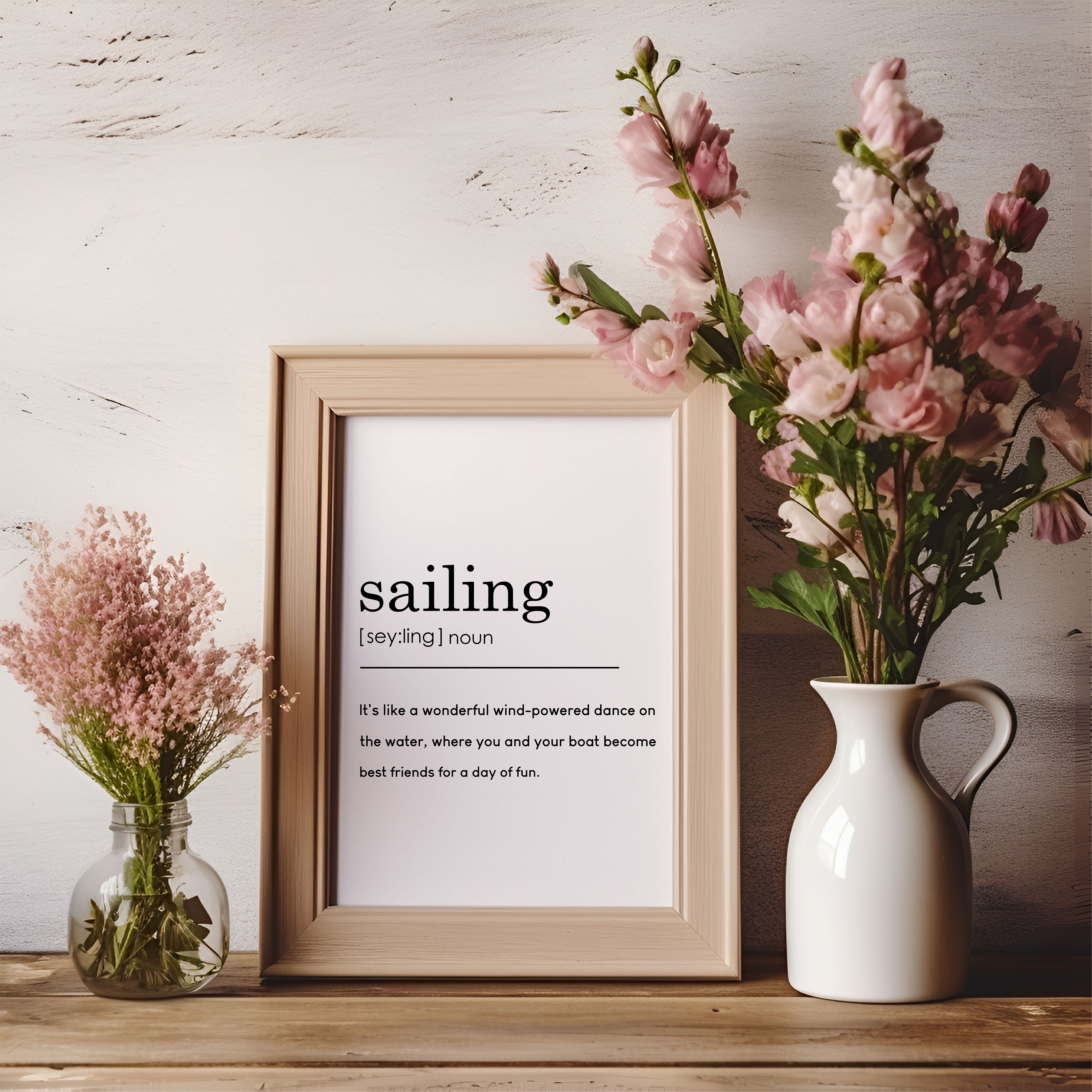 Sailing Definition Print Sailor Gift Sailing Decor Wall Art Etsy