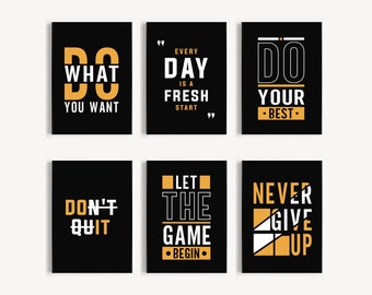 Motivational Hard Work Office Decor, Inspiring Posters, Entrepreneur Wall Art, Positive Quotes, Workplace Decor and Productivity, Wall Decor